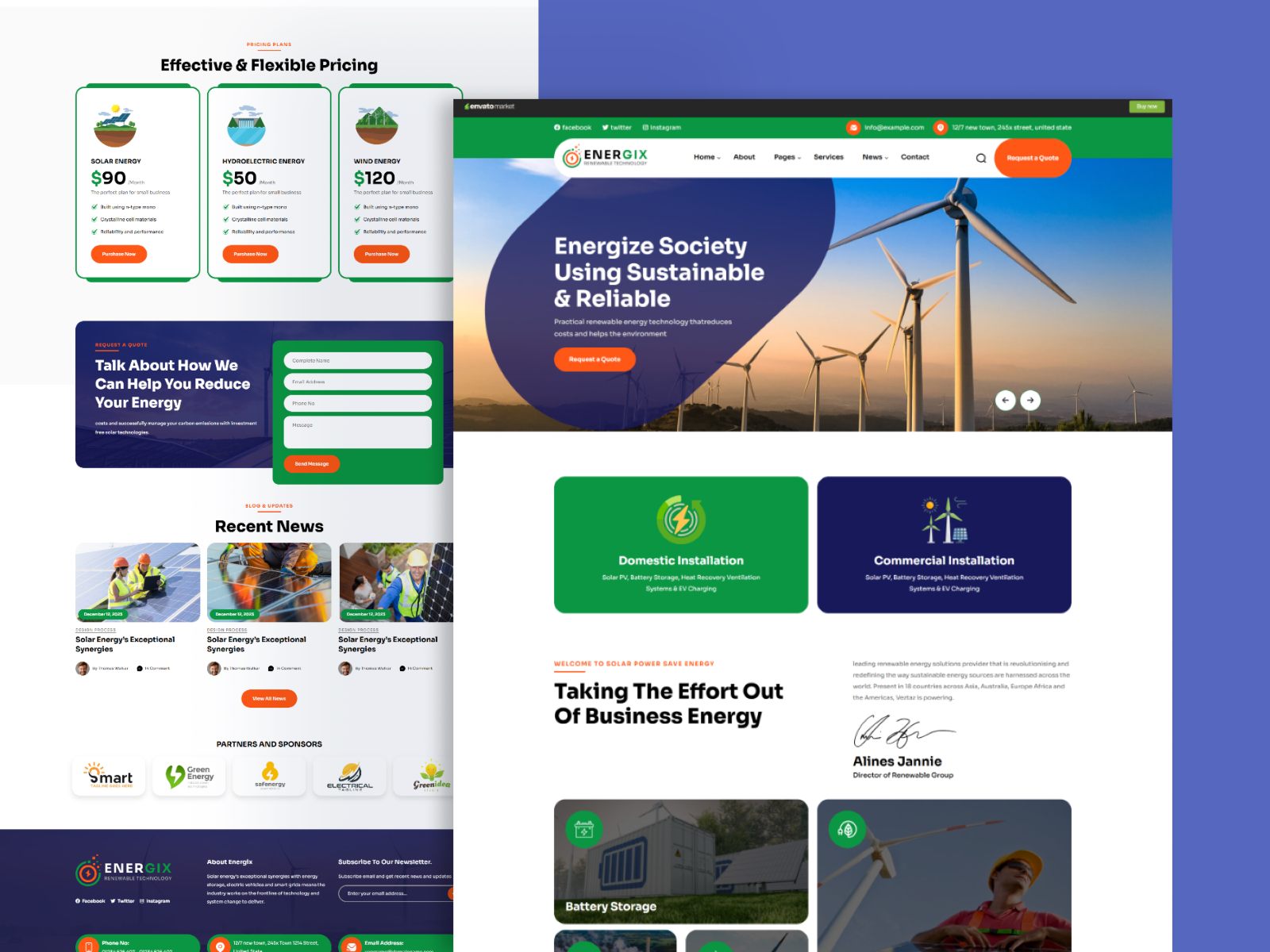 Energix - Solar Energy HTML Template
